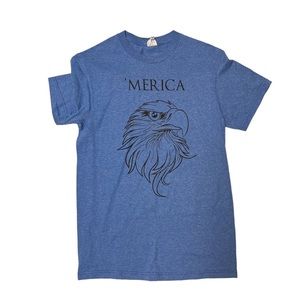 NWOT ‘Murica graphic unisex t-shirt with eagle face. Size: Small
